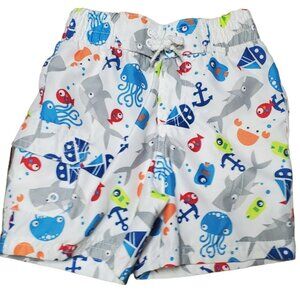 Koala Baby Boy Swim Marine Life Short, White, Size 18 Months